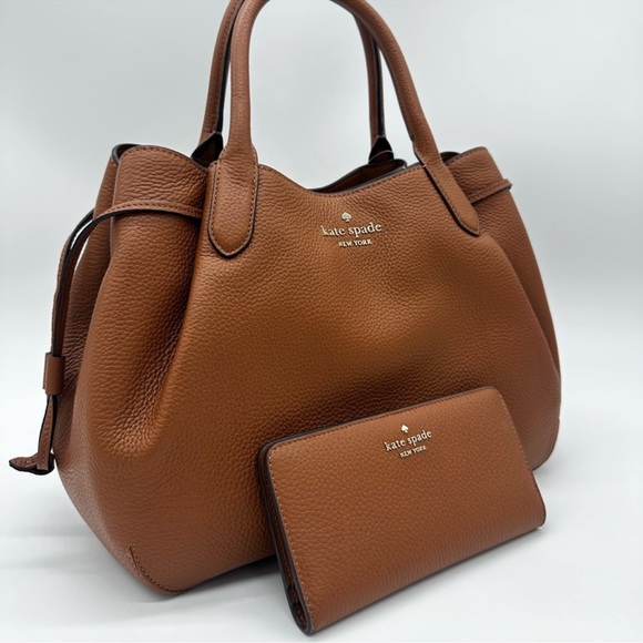 Kate Spade Large Dumpling Satchel Crossbody Bag & Leather Slim Bifold Wallet - Picture 3 of 14